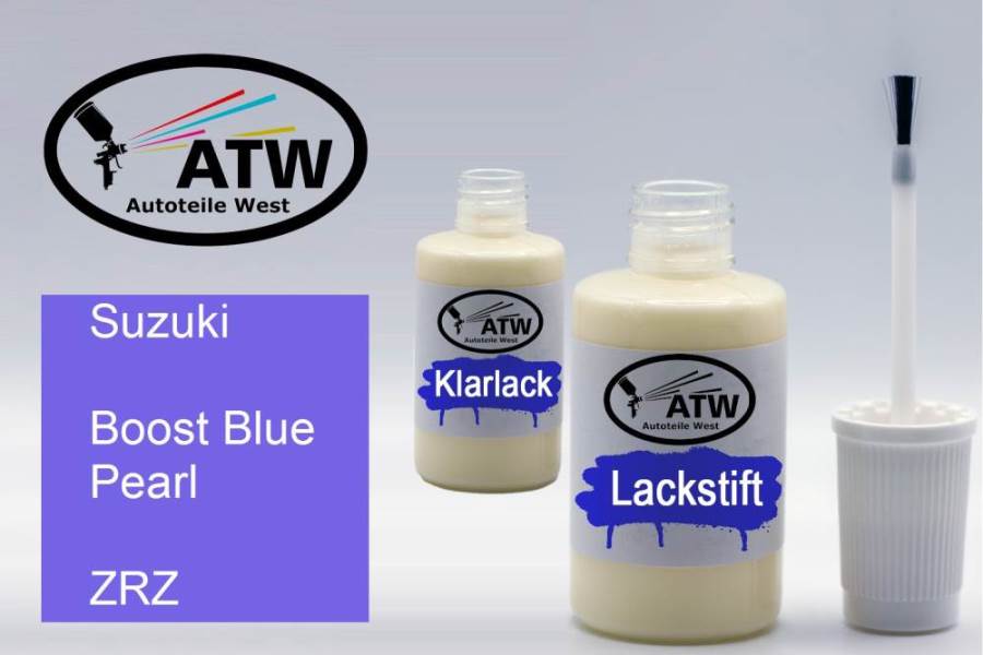 Suzuki, Boost Blue Pearl, ZRZ: 20ml Lackstift + 20ml Klarlack - Set, von ATW Autoteile West.